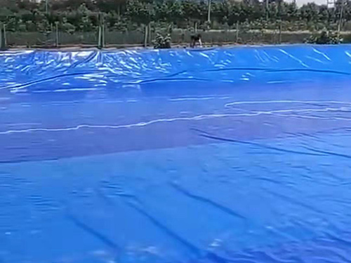 山西長治，魚塘藍(lán)色土工膜－2019年